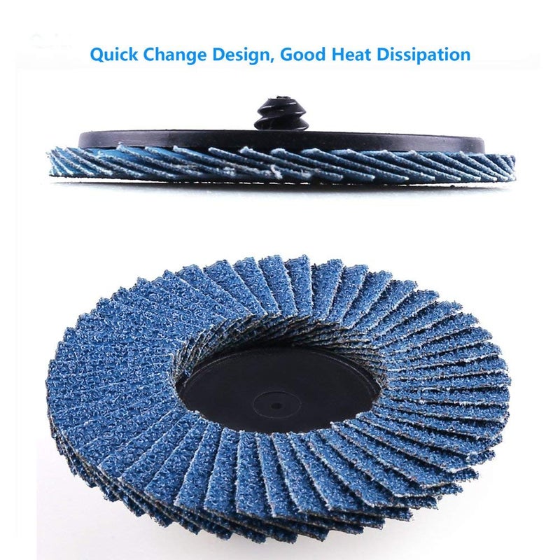Titoe 30 PCS 2 inch Flap Disc(40/60/80 Grits)，T27 Zirconia Alumina，Grinding Sanding Sandpaper Wheels with 1/4 inch Holder- Auto Repair.Metal DIY,Repair,Grinding.Removing Paint, Burrs, Rust, Etc. - Image 4